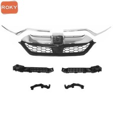 For Honda CR-V CRV 2017-19 Chrome Grille +2 Molding +4 Bumper Headlight Brackets