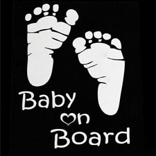 Baby on Board Car Window Footprint Sticker Safety - Car Sign Decal Sticker