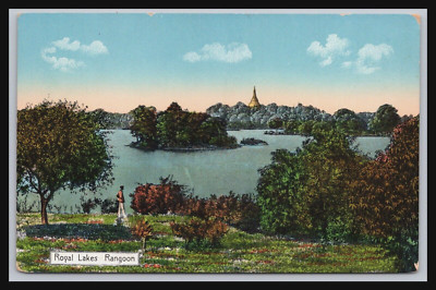 Nicely Colored ROYAL LAKES RANGOON YANGON MYANMA RANGOON Shwedagon Pagoda AHUJA