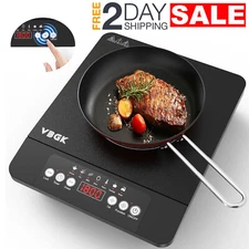 Electric 1800 Watts 7 Power Level Single Burner Hot Plate For Countertop Cooking