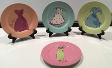 Rosanna-Tres Chic Dress-Set of 4 Salad/Dessert/Appetizer Plates-EXCELLENT