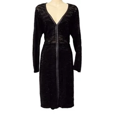 FASHION TO FIGURE Glitter Sparkle Sheer Cocktail Party Little Black Dress XL 0X