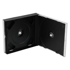 Double 2-Disc CD Case For Sony PlayStation 1 PS1 Video Game Replace Holder Black