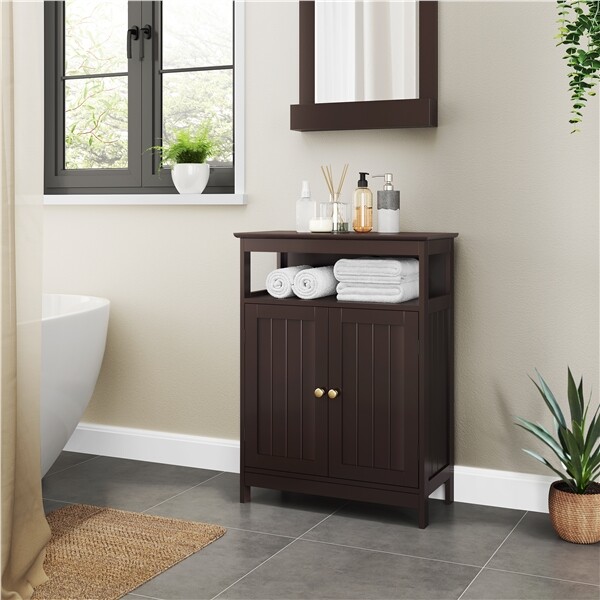 Bathroom Floor with Adjustable Shelf Free Standing Organizer