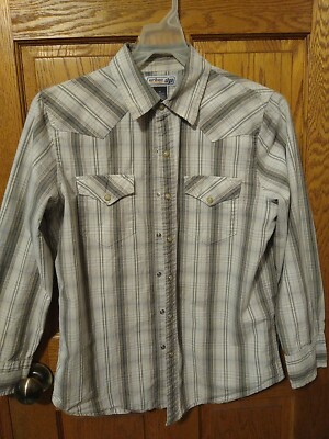 Urban Pipeline Button Up Shirt Men's Medium Long Slv EUC tan brown FREE SHIP
