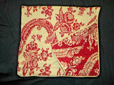 ROSE TREE BORDEAUX RED GOLD PAISLEY MEDALLION SATEEN (1) KING PILLOW SHAM 21X36