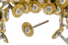 36pc 3/4" Brass Wire Wheel Brush Set Die Grinder Polishing Dremel Rotary Tool