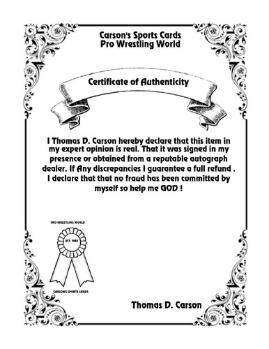 41 BILL WATTS signed 1991 IMAGINE LEGENDS Wrestling Card w/COA - Bild 3 von 5