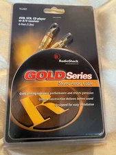 Radio Shack Interconnect Gold Series Stereo Cable 1.8M 6Ft Pair Audiophile NEW