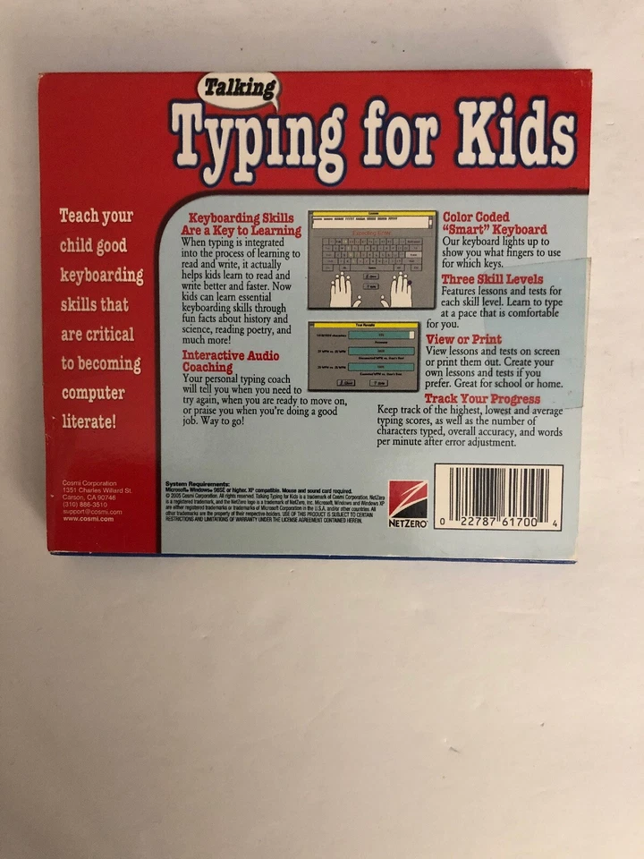 Talking Typing for Kids PC CD-ROM Learning Keyboarding Skill Software (NEW) #N68 - Image 2 of 4