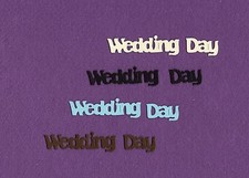 WEDDING DAY 2 die cuts scrapbook cards
