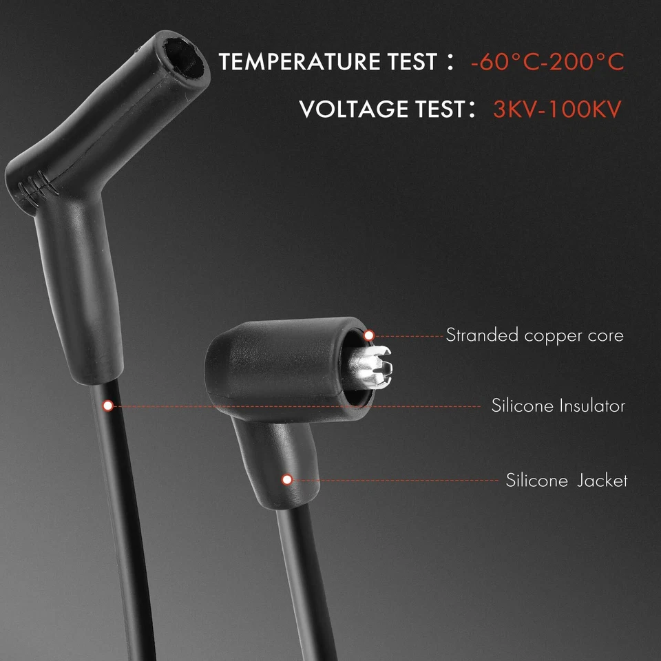 Juego de 9 cables de bujía para Ford F-150 F-250 F-350 77-79 V8 7,5 L Lincoln Mercury Foto 4 de 4