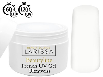 French UV LED Gel Ultraweiß 15 ml mittelviskos sehr gute Deckfähigkeit Farbgel