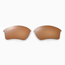 Walleva Polarized Brown Lenses Black Rubber Kit For Oakley Half Jacket 2.0 XL