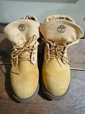 TIMBERLAND~ Authentic Roll Top/Embroidered Boot~Women's Size 4