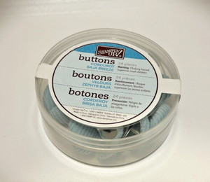  Stampin' Up! Corduroy Baja Breeze Buttons container including 16 brads