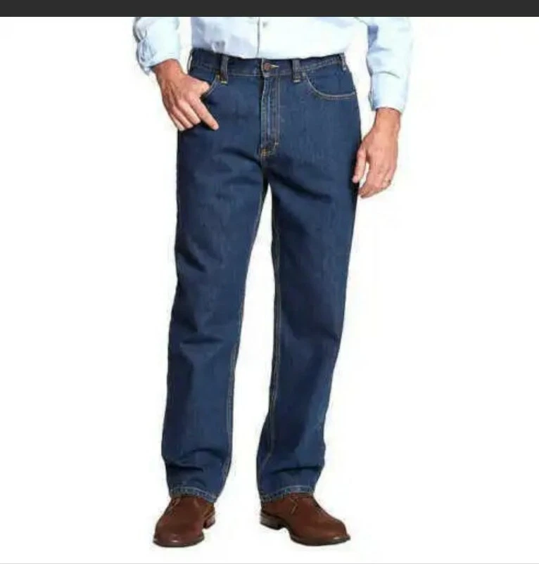 Kirkland Signature Men s Cotton Relaxed Fit Blue Jeans 44x32 Costco Brand New