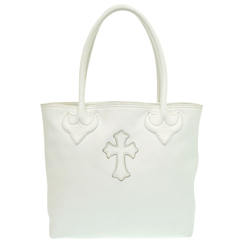 AUTHENTIC CHROME HEARTS FS Tote Bag White Leather 1376 | eBay