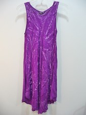 S.R. FASHION J   Women's hippie DRESS One Size purple midi sleeveless boho