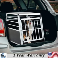 Pet Car Transport Cage Durable Aluminium Dog Travel Crate Box Trapezoidal Kennel