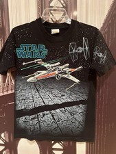 Vintage 90s 1996 Star Wars Cast T-Shirt Made In USA Single Stitch Youth L /14-16
