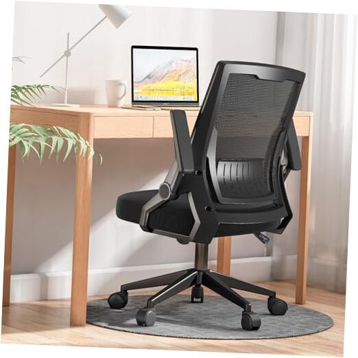 Ergonomic Office Chair, Computer Desk Chair Comfy with Adjustable Lumbar Black