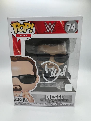 SIGNED Funko Pop! WWE - DIESEL #74 COA AUTHENTICATED Free Shipping & Case