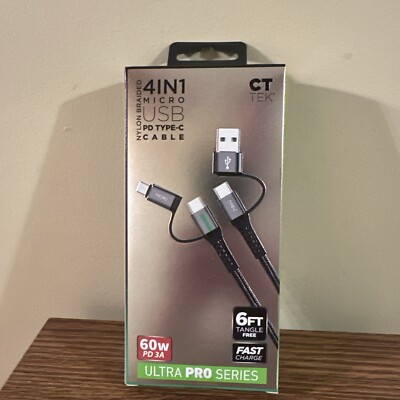 Startek 4-in-1 Micro USB PD Type-C Cable