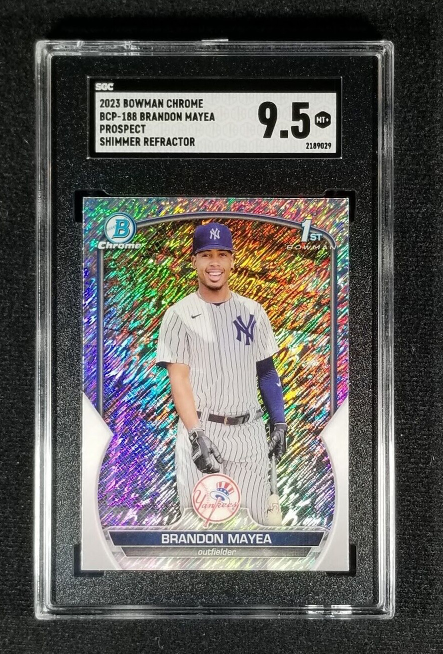2023 Bowman Chrome Shimmer Refractor Brandon Mayea RC #BCP-188 SGC 9.5