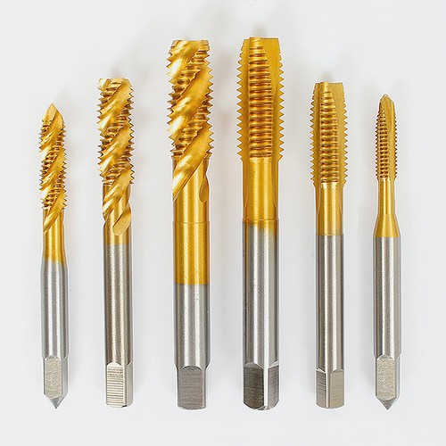 HSS Spiral Flute Point Machine Thread Tap Drill Bit Set TiN HSS-Co Cobalt M2-M12 - Picture 3 of 62