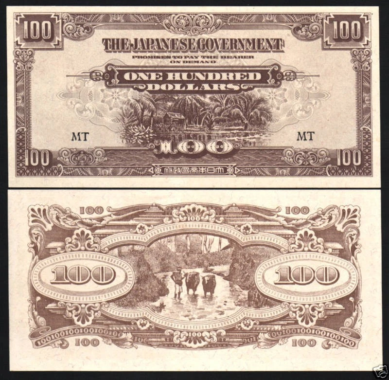 MALAYA 1 5 10 50 CENTS 1 5 10 100 1000 DOLLAR x 9 Pcs 1942-1945 Rare SET JIM WAR - Image 3 of 4