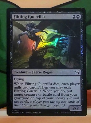X 1 Flitting Guerrilla FOIL NM March of the Machine 105 MTG Magic The Gathering