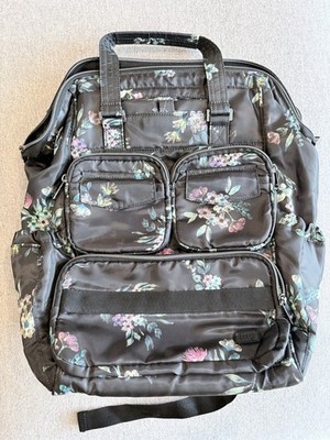 Lug Via 2 3-in1 Floral Backpack Tote Black Travel Carryall  display picture 2