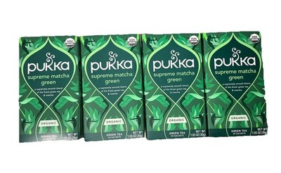 4x Pukka Organic Herbal Tea Supreme Matcha Green 20 Tea Bags