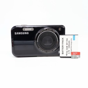 Samsung PL122 14.2MP Selfie Screen Digital Camera With SD Card, Black - Tested