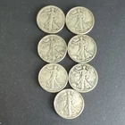 Liberty Walking Silver Half Dollar Lot 1936,42,44&45 Denver Circulated Silver