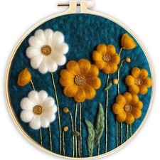 Needle Felting Kits Beginners, Natural Landscape DIY Wool Needle Felting Star...