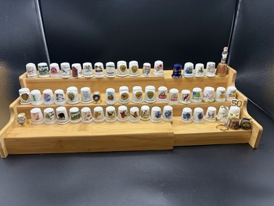 Lot Of 60 Thimbles/Bone China, Porcelain, Pottery, Glass, Metal/Animals/States