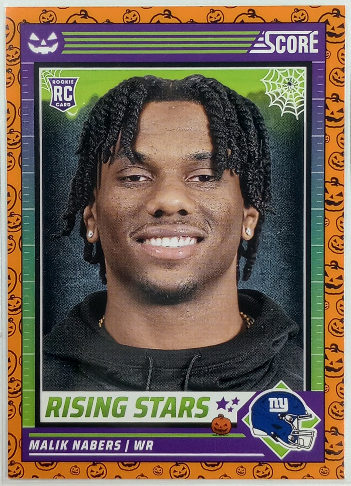 2024 Panini Malik Nabers Rookie Score-A-Treat #37 Orange Pumpkins RC