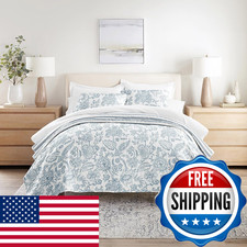 Linen Market Quilt Coverlet Set All Season Patterned Reversible Microfiber