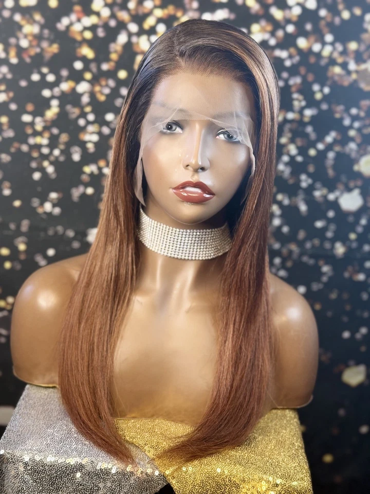 Human Hair Wig 13x6 Lace Transparent Lace 20 Inch Kinky Straight - Image 3 of 4