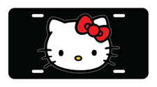 Hello Kitty Black Aluminum Car Tag License Plate Hk12