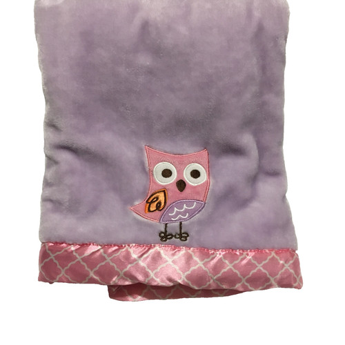 Bananafish Owl Pink Purple Baby Blanket Lovey