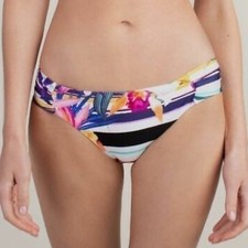 Trina Turk women's white treasure cove hipster bikini bottom size 10 NWT