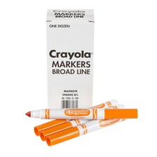Crayola Broad Line Markers - Orange 12ct , Markers for Kids, Bulk School