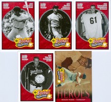 Lot of 5 Roger Maris 2005 Upper Deck Baseball Heroes Red Trading Cards