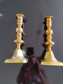 Vintage Brass Candle Sticks Pair