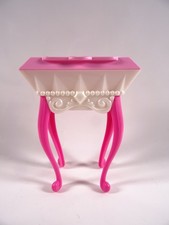 Vintage Barbie-Möbel Modezauber Konsolen-Tisch Stuhl Mattel wie abgebild (19063)