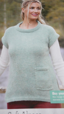 Strickmuster aus Frankreich Damen Hängerchen Top in Alpaka D.K - Größen 32-46 Zoll