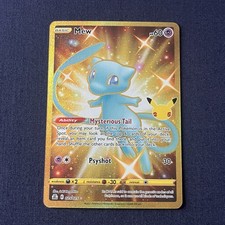 Mew 025/025 NM Oro Segreto Carta Rara Celebrazioni Pokemon TCG